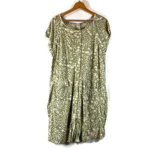 Kindred Bravely Womens Universal Green Labor Delivery Gown Floral Short Sleeve S